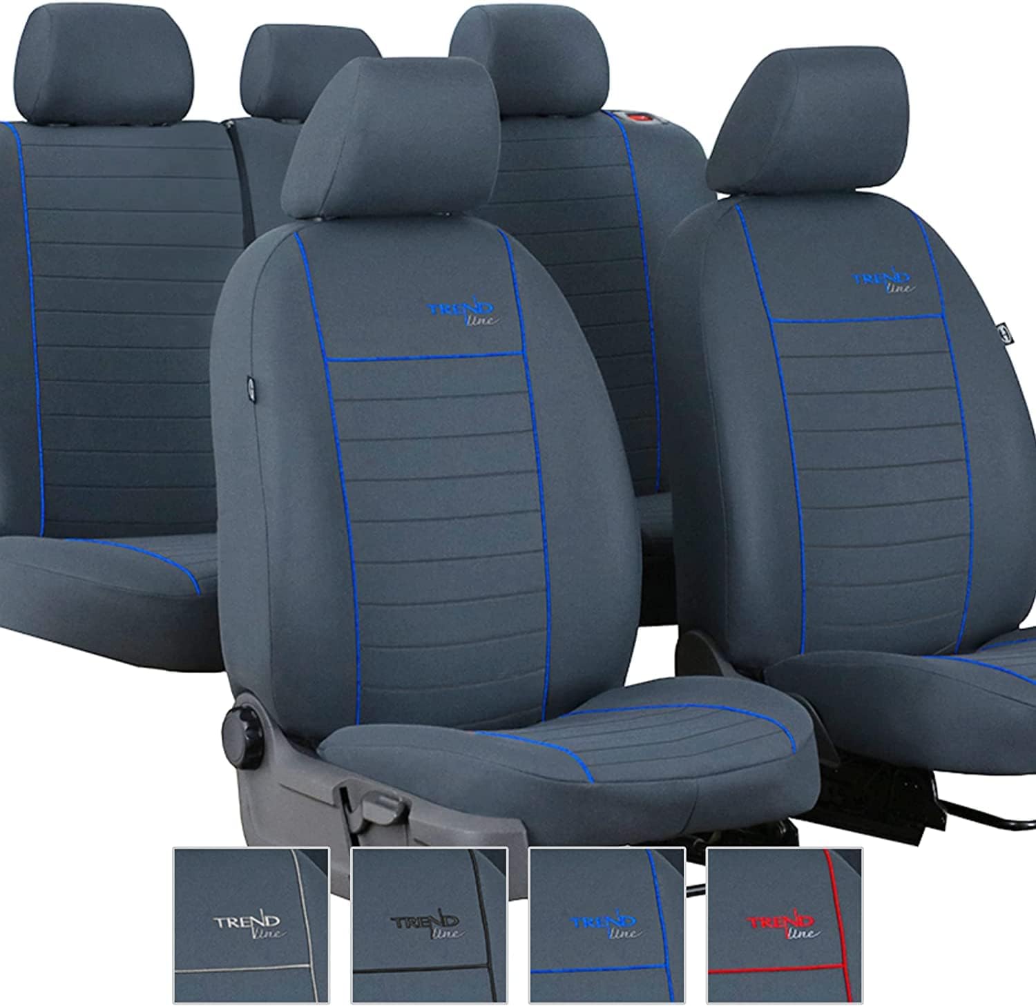 Coprisedili Auto Anteriori Carpendo - Universali, Con Airbag Compatibile, Nero Comfort - 10