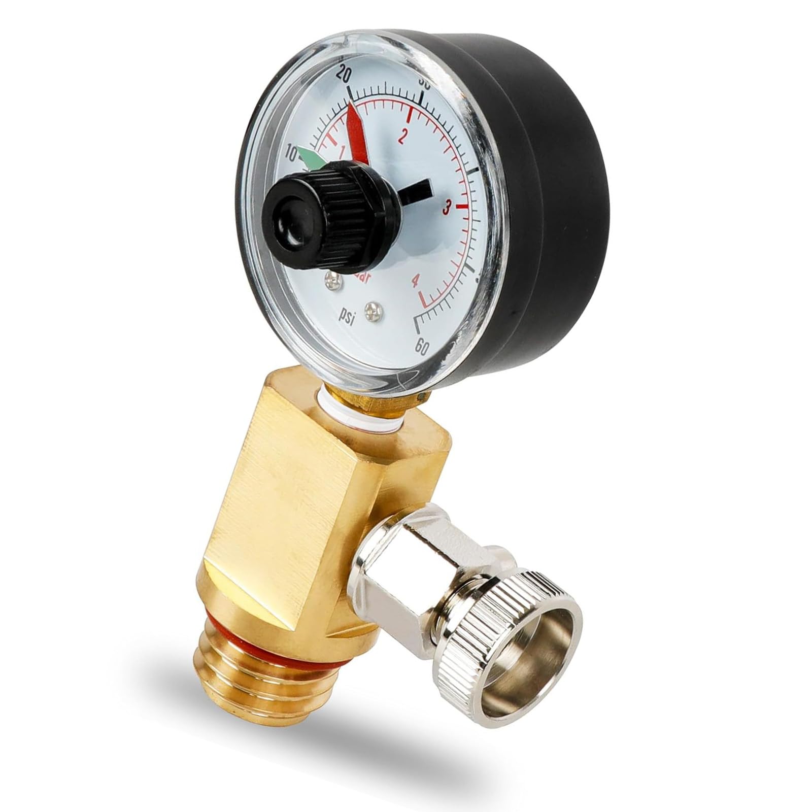 Manuelle Entlüftungsventile aus Messing mit Manometer für Poolfiltersysteme Schwimmbad-Wartungszubehör