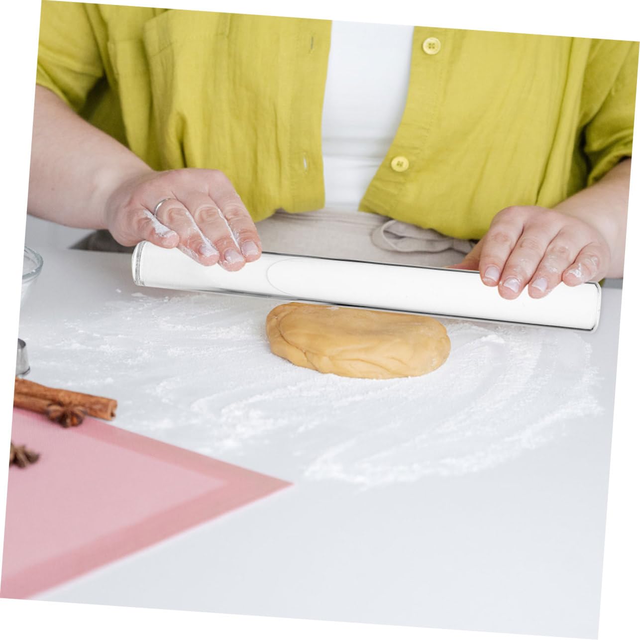 2 Pièces Fondant Rouleau À Pâtisserie Acrylique Antiadhésif Fondant Rouleau Pâte Rouleau Cuisine Décoration Outils pour Fondant Cookie Pâtisserie Pizza Argile Pâte