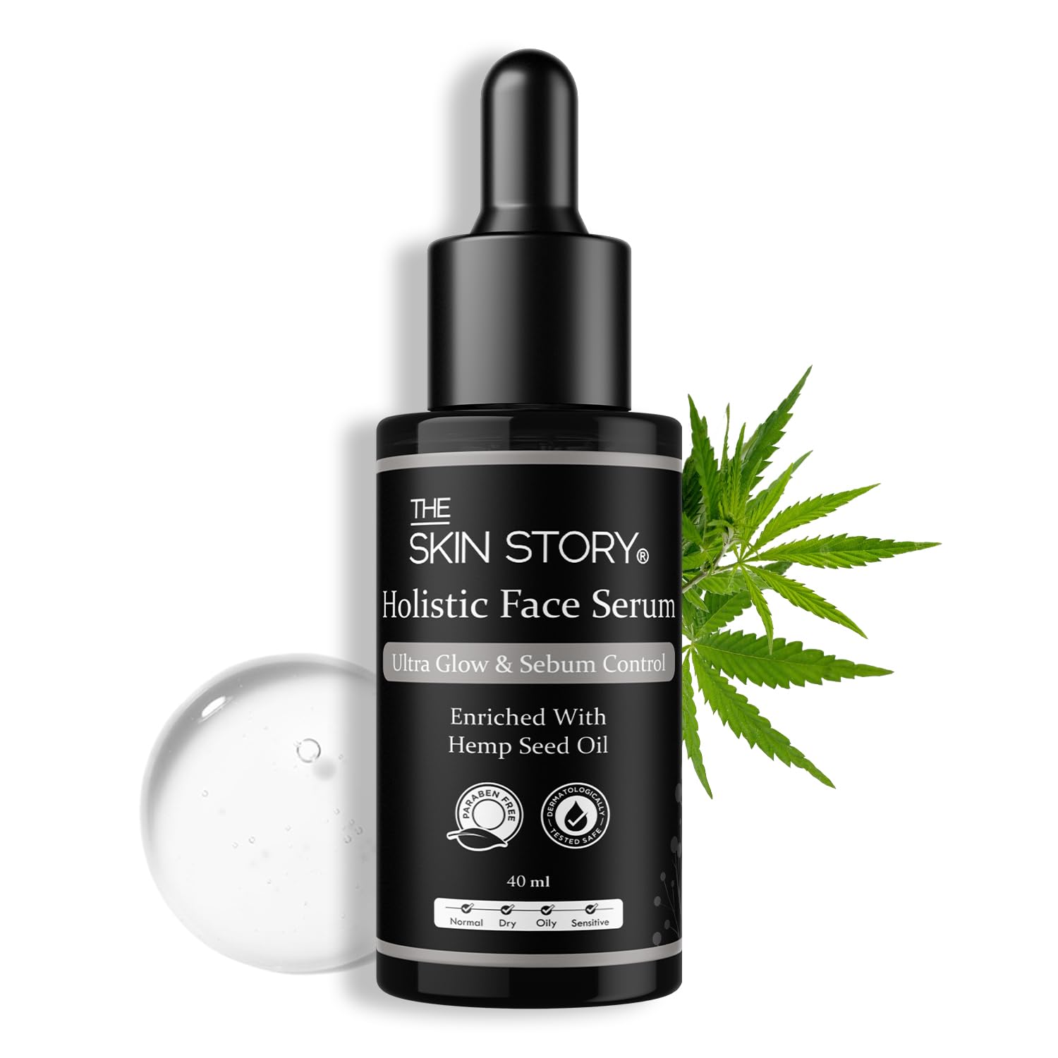 The Skin Story Holistic Hemp Serum 40ml | Ultra Glow, Sebum