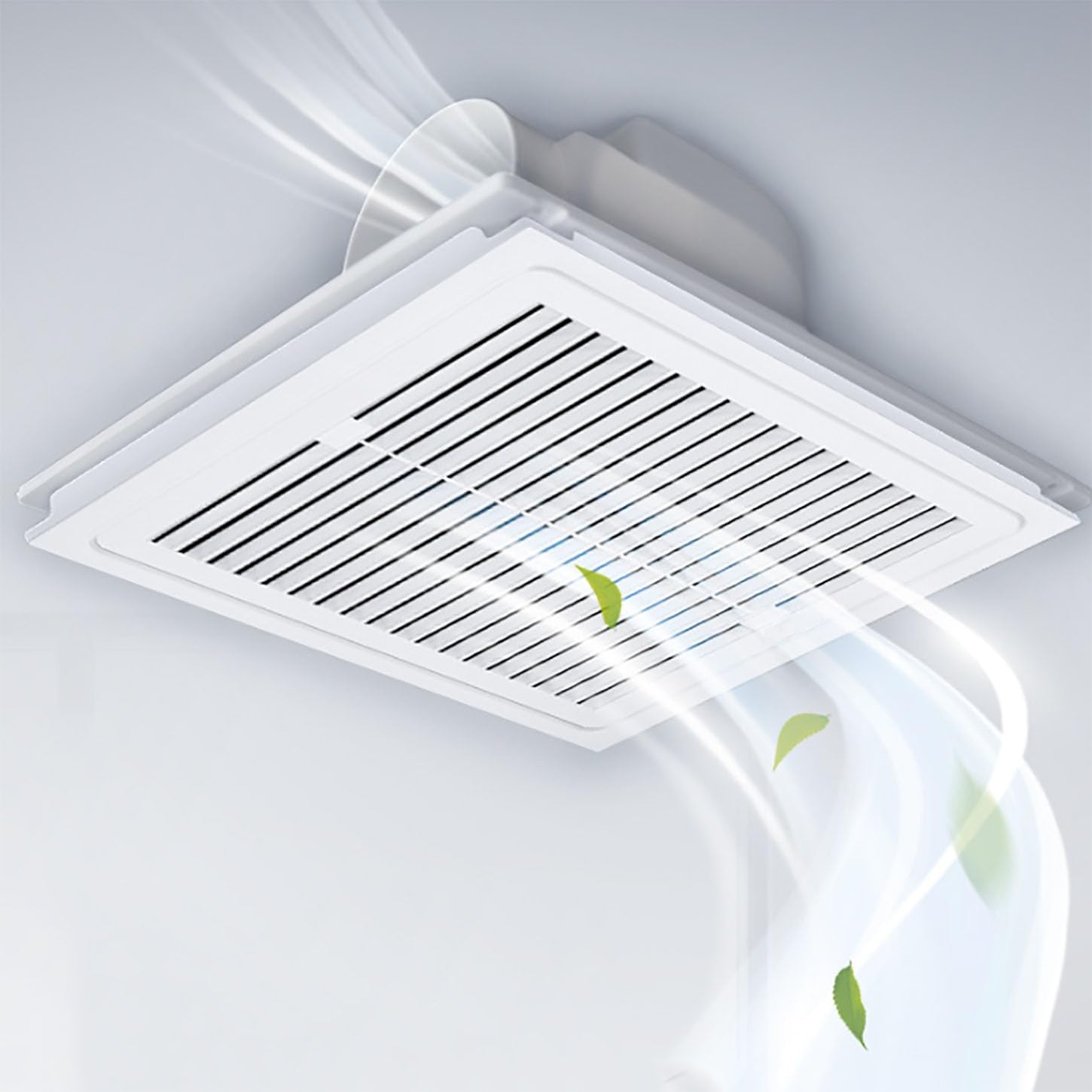 ICEMOB Exhaust Fan for Bathroom Ceiling 300X300mm,Inline Extractor Fan with Check Valve,Quiet Ventilation Fan for Kitchen,Garage,Basement,Home,Office,ABS Flame Retardant Material