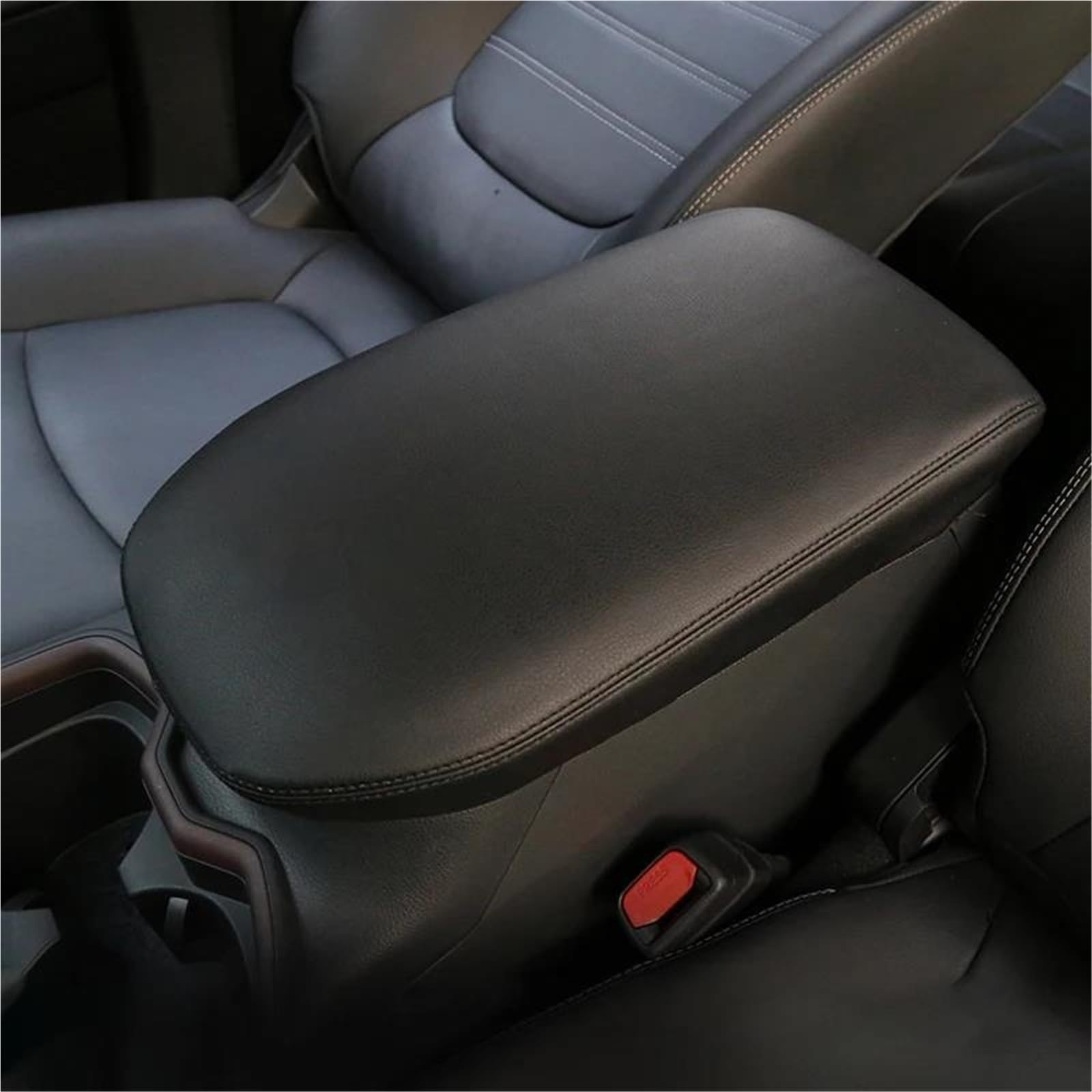 Dtsgcx Black Leather Car Armrests Center Console Storage Box Cover Case For Toyota Rav4 Xa50 2019 2020 2021 2022 2023 2024 For Car(Black)