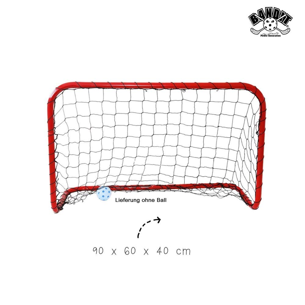 Bandit Unihockey und Floorball Tor 90x60x40 cm rot