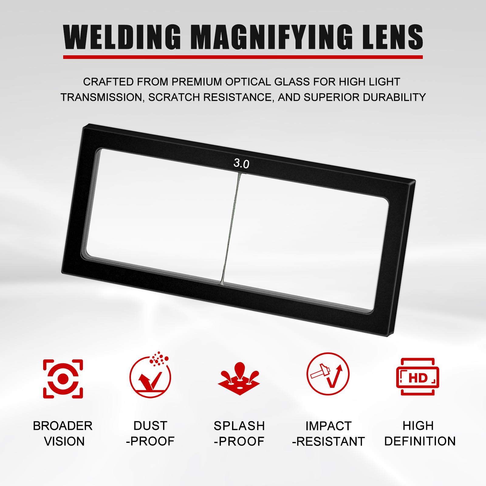3 lentes de soldadura de aumento, 1.0/1.5/2.0/2.5/3.0 dioptrías para casco de soldadura, inserciones de lente protectora de ajuste universal para seguridad de soldadura, mejora la precisión y reduce