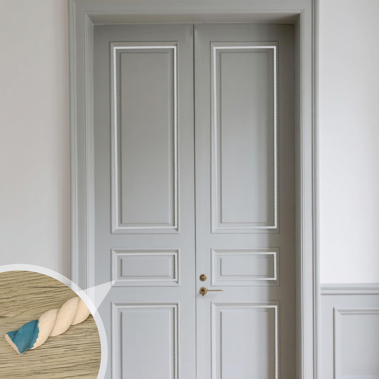 12pcs Unfinished Wood Trim - Image 4