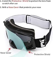Vista 2 de Gafas de motocross ATV para motocicleta, a prueba de polvo, resistentes a los arañazos, protección de esquí, gafas de seguridad