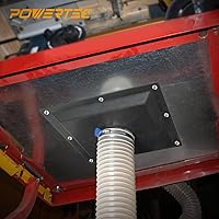 Vista 7 de POWERTEC 70131V - Campana antipolvo para sierra de mesa de 12 pulgadas, 1 paquete Negro