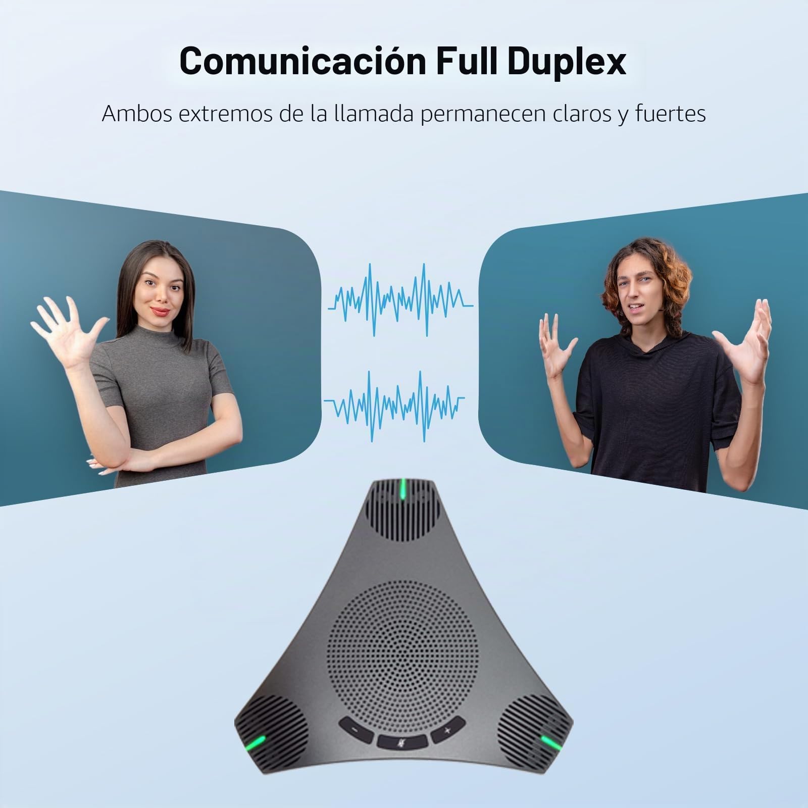Altavoz y micrófono de conferencia, altavoz USB con captación de voz omnidireccional de 360°, sonido de alta fidelidad, reducción de eco y ruido para negocios, oficina en casa, reuniones en línea