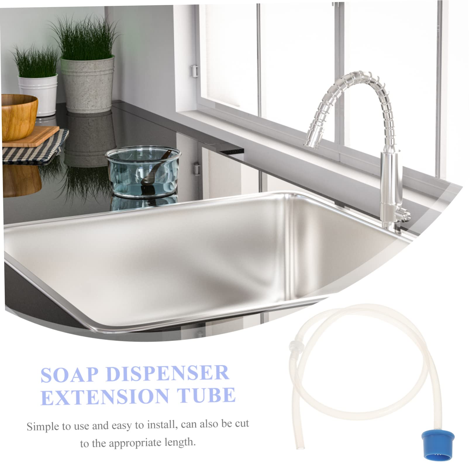 Holibanna 1Set Extension Tube for Kitchen Sink Soap Dispenser Durable Easy to Install Compatible with Soap Dispenser Kits No Backflow Leakage Kitchen Accessory