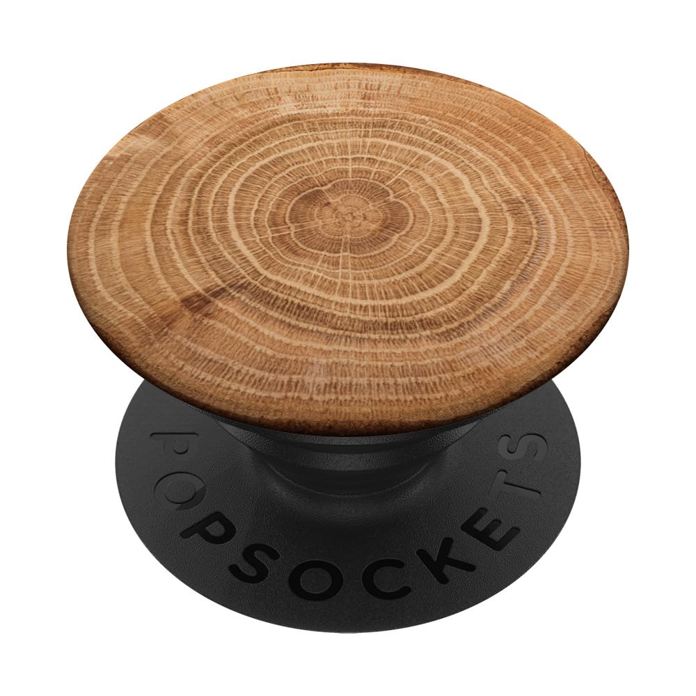 Tree Rings Cut Cross Section of Tree Design PopSockets Adhesive PopGrip