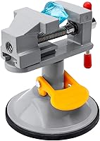 Vista 4 de Mesee Mini tornillo de prensa de taladro con ventosa, tornillo de tallado ajustable con rotación de 360 grados, abrazadera de nogal giratoria, banco