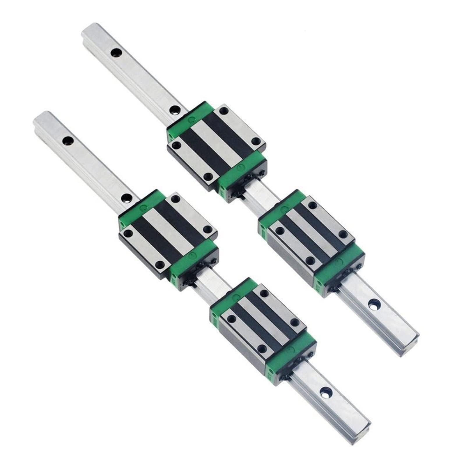 Kugellager, 2 Stück HGR20 quadratische Linearführungsschiene + 4 HGH20CA Gleitblock, geeignet for CNC-Maschinen und DIY-Projekte(2RAIL 4X HGH20CA-ONLY 4PC BLOCK)