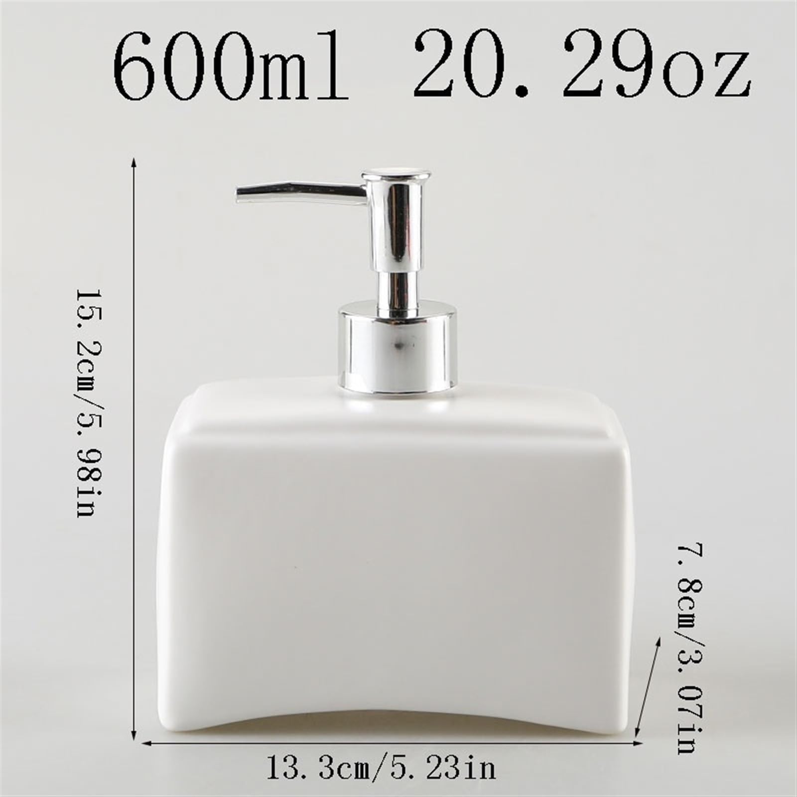 Dozownik mydła w płynie do kuchni biały dozownik mydła 600 ml duża pojemność pompa mydła ceramiczny dozownik mydła butelka (biała) łazienka dozownik mydła pompa
