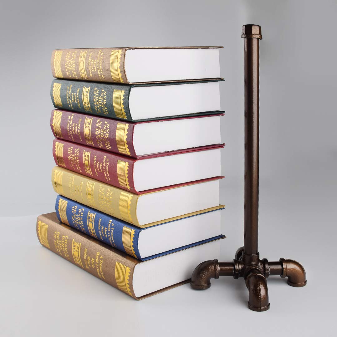 TLBTEK Floor Toilet Paper Holder Stand, Black Iron Farmhouse Paper Towel Rack,Rustic Industrial Vintage DIY Style Pipe Roll Tissue Holder Heavy Duty for Bathroom, Bedroom, Kitchen (Brown) — Amazon image 4
