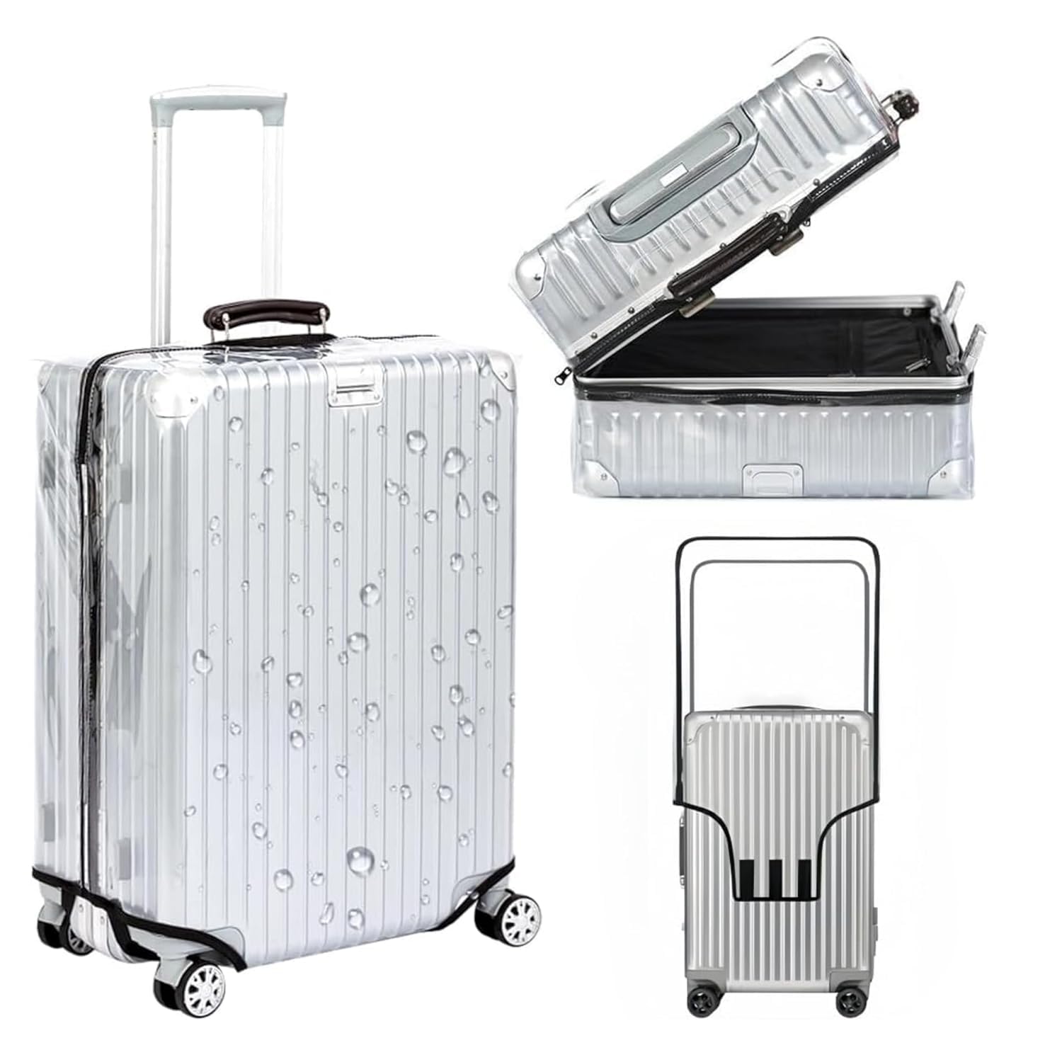 Transparent Luggage Trolley Protective Covers PVC Waterproof Travel Bag Suitcase Cover (Hard Case Trolley Bag Cover, 28" inch)-picture-22