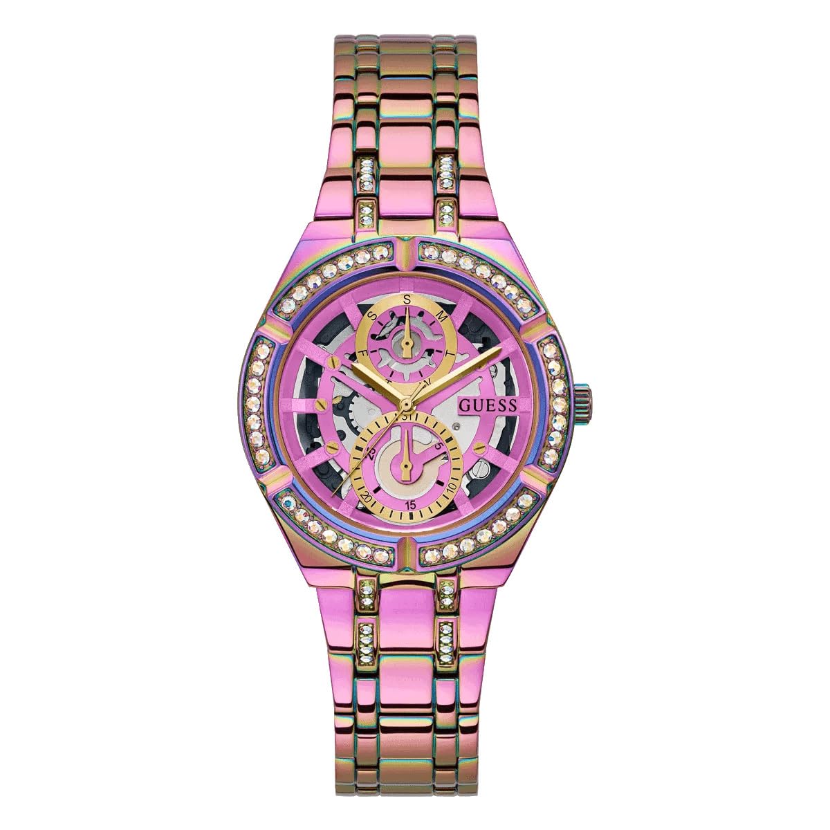GUESS Women Pink Round Stainless Steel Dial Analog Watch- GW0604L4 (B0CCPDVQLL) Amazon Price History, Amazon Price Tracker