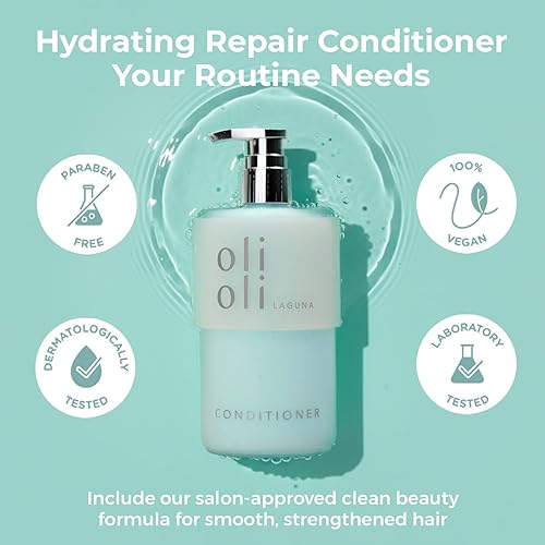 Miniatura 2 de OLIOLI Acondicionador reparador hidratante de 15.2 onzas  Acondicionador de recuperación de humedad con queratina, aceites nutritivos y proteínas a