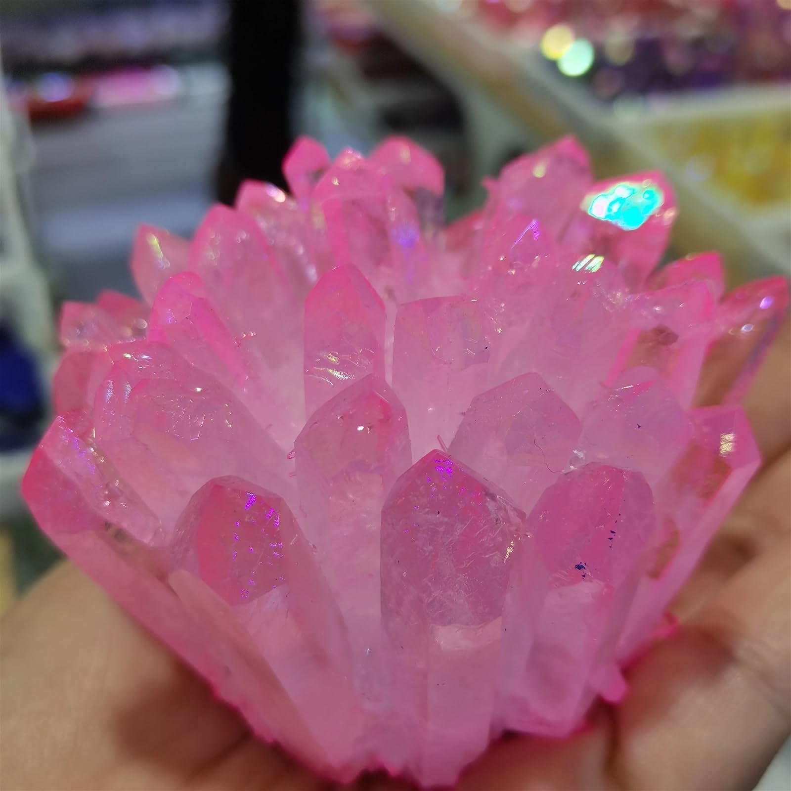 ピンク水晶 クラスター 401g ピンク水晶 クラスター 401g