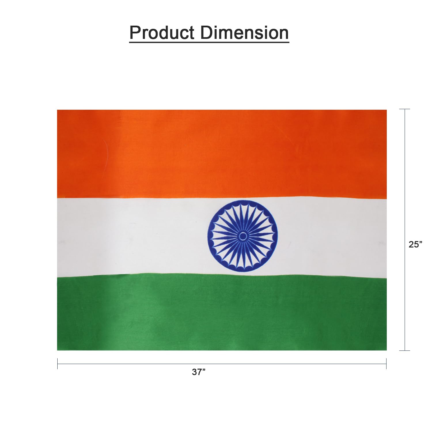 Drapeau indien avec coutures durables, idéal pour les célébrations du jour de l'indépendance, l'école, la maison, le bureau et la terrasse (30,5 x 45,7 cm, 10 pièces)