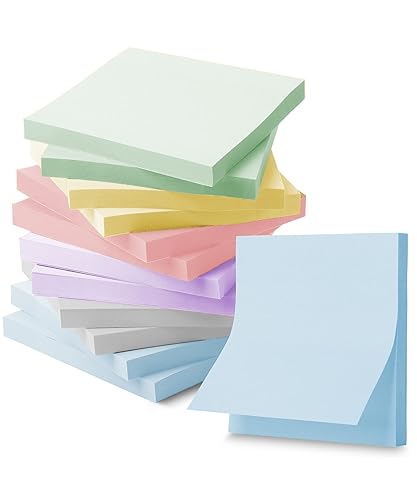 Mr. Pen- Bulk Sticky Notes, Morandi Colors Self-Stick Aesthetic, Colorful, 3”x3”, 12 Pads - Morandi