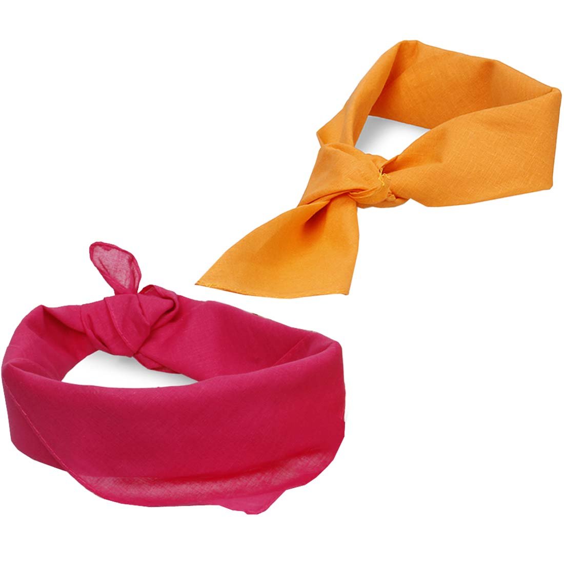 BMC 12pc No Design Multicolor Cotton Fabric Extra Large 21 Inch Square Bandannas