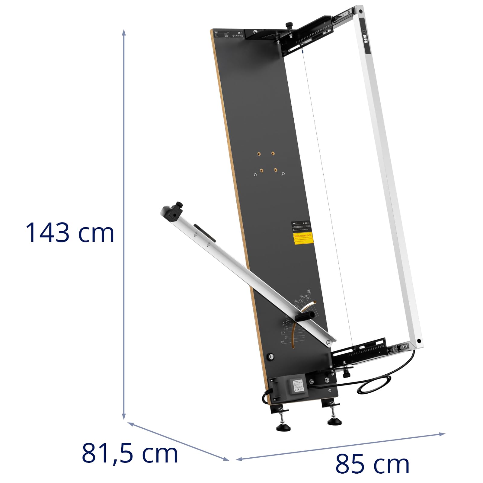 MSW nóż do styropianu ze stojakiem 160 W 1070 mm / 350 mm w zestawie drut do cięcia styropianu