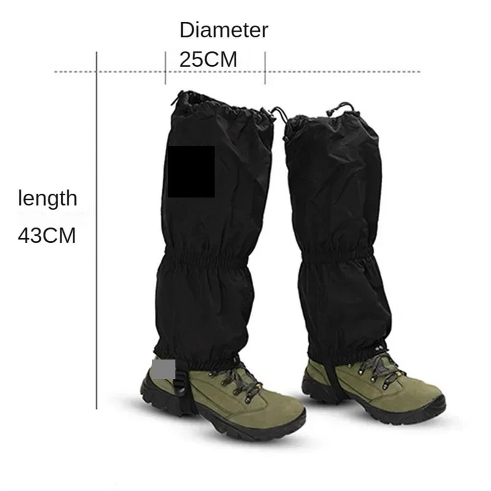 2 pares de cubiertas nieve for esquí al aire libre for hombres y mujeres, senderismo, montañismo, deporte, ciclismo, antinieve, mallas antiarena, for zapatos para Protección
