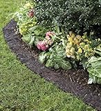 Plow & Hearth 🏆Premium 2-Pack 55632 Recycled Rubber Permanent Garden Mulch Border, 120 L x 4.50 W