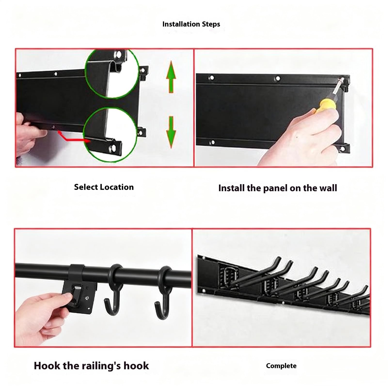 Soporte de pared – Organizador de garaje antideslizante para monopatines y | snowboard | Accesorio de almacenamiento de deportes en casa, cobertizo interior y exterior, sótano, soporte de equipo de