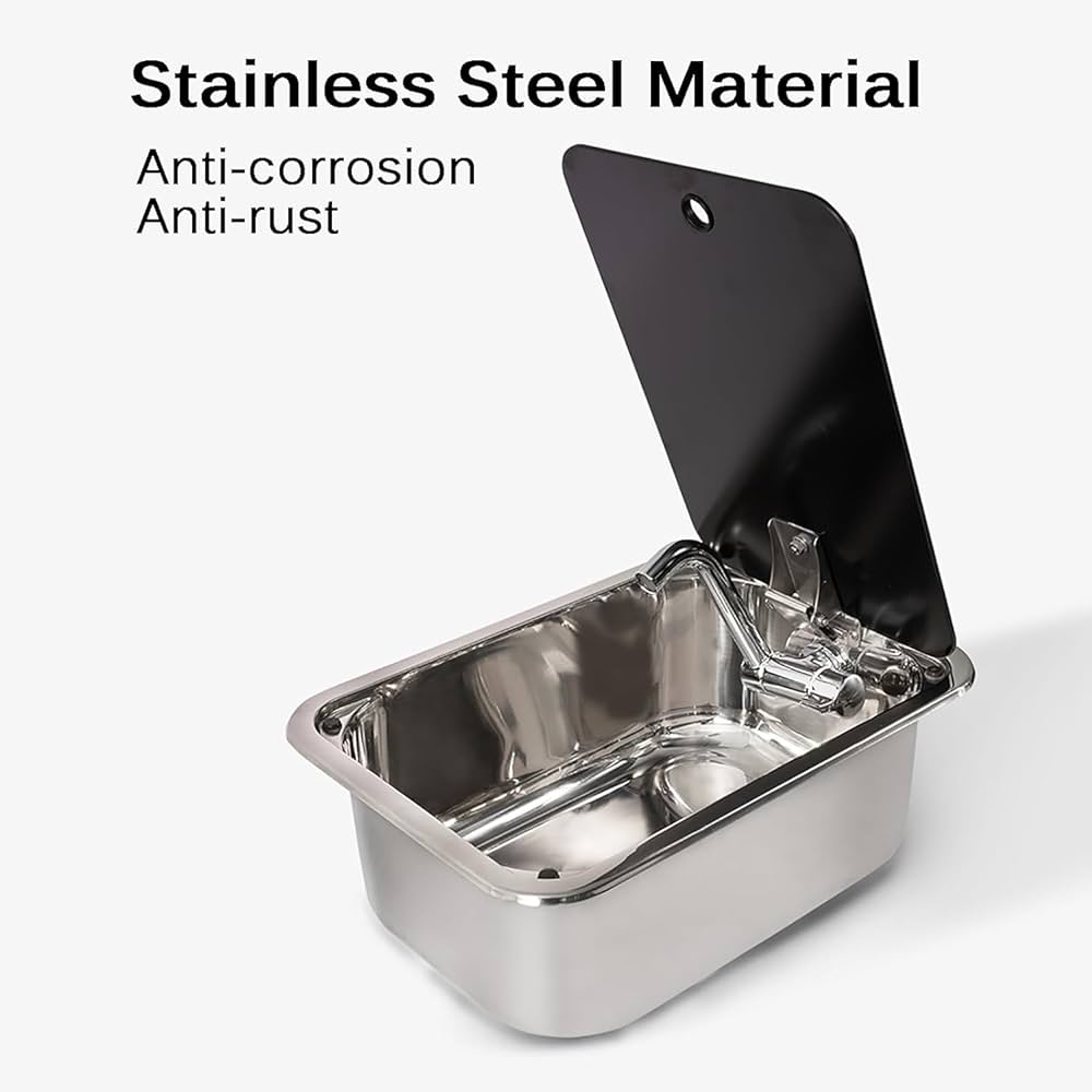 キャンピングカーシンクマミー Amazon.co.jp: 小さなキッチンシンク、 シングルボウル