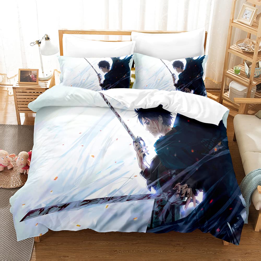 3D Anime Duvet Cover Set ?Bedding Set Twin Full Queen Size Super Soft Anime Comforter Cover Set for Girls Teens,3 Piece Cute Bed Set for Girls withDuvet Cover 2 Pillow Cases (G,Full)