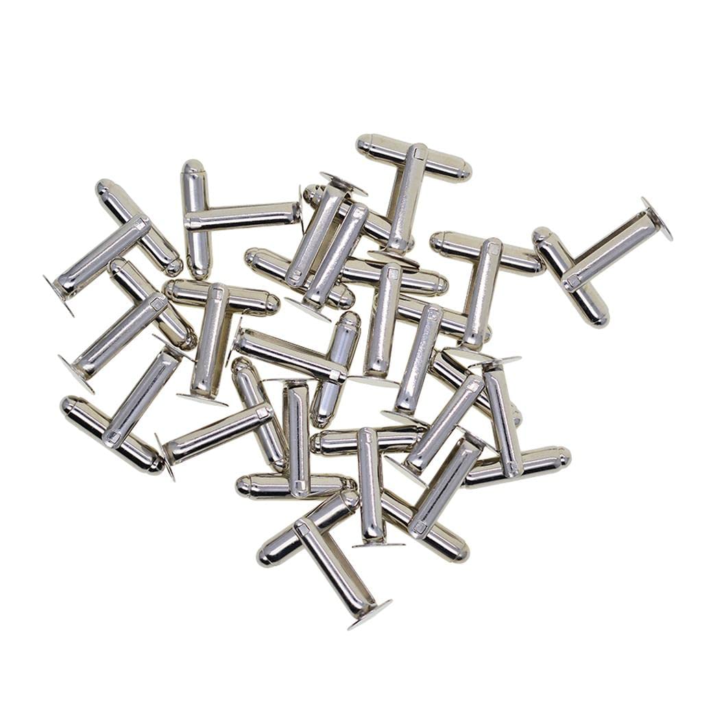 merishopp 20 pieces Antiqued Silver 8mm Round Blank Settings Cuff Links Settings Bases| Collectibles-picture-54