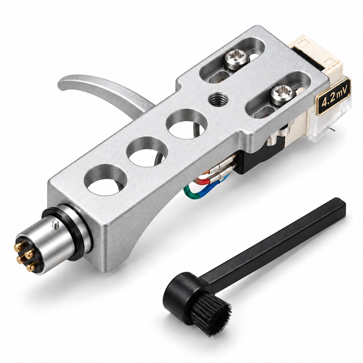Silberne Kopfschale mit AT-3600L Patrone und Stylus-Ersatz, Stylus passend für Pioneer PLX-1000 PL-518 PL-530 PL-A35 PLX-500 PL-560 PL-200 PL-516 PL-255 PL-200X XL-A700, Hochleistungs-Vinyl
