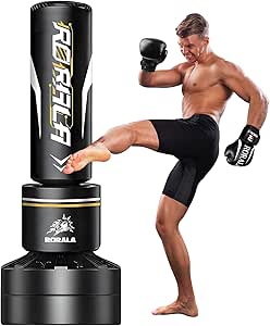 Punching Bag with Stand 70 inches, 203 lbs Heavy Boxing Bag with Gloves