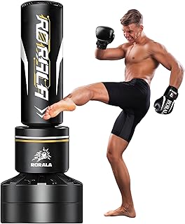 Punching Bag with Stand 70"-203lbs, Freestanding Heavy Boxing Bag Including 12OZ Boxing Gloves for Adult Youth Gift Selection Upgraded