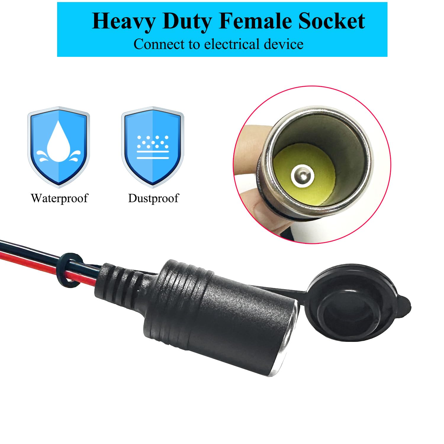 Enchufe Para Encendedor De Cigarrillos De 12 V/24 V Con Fusible De 10 A