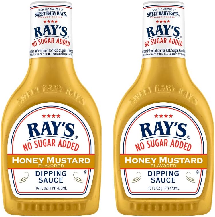 No Sugar Added Honey Mustard Flavored Dipping Sauce (16 Ounce , Pack of 2)