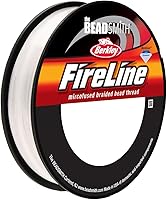 Vista 10 de The Beadsmith Fireline by Berkley - Hilo trenzado microfusionado - Prueba de 4 libras, diámetro de 005"/.12mm, carrete de 50 yardas, color cristal