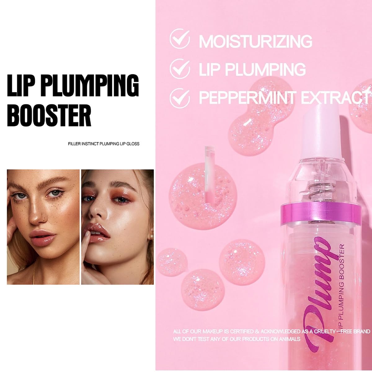Baorder 2PCS Plumping Lip Oil With Chili Extract-Fuller Lips Instantly!Clear Pink Plumper Pout Lips Lip Gloss,Hydrating Nourishing Tinted Lip Balm Liquid Lipstick for Moisturizing Lips (02 - Image 4