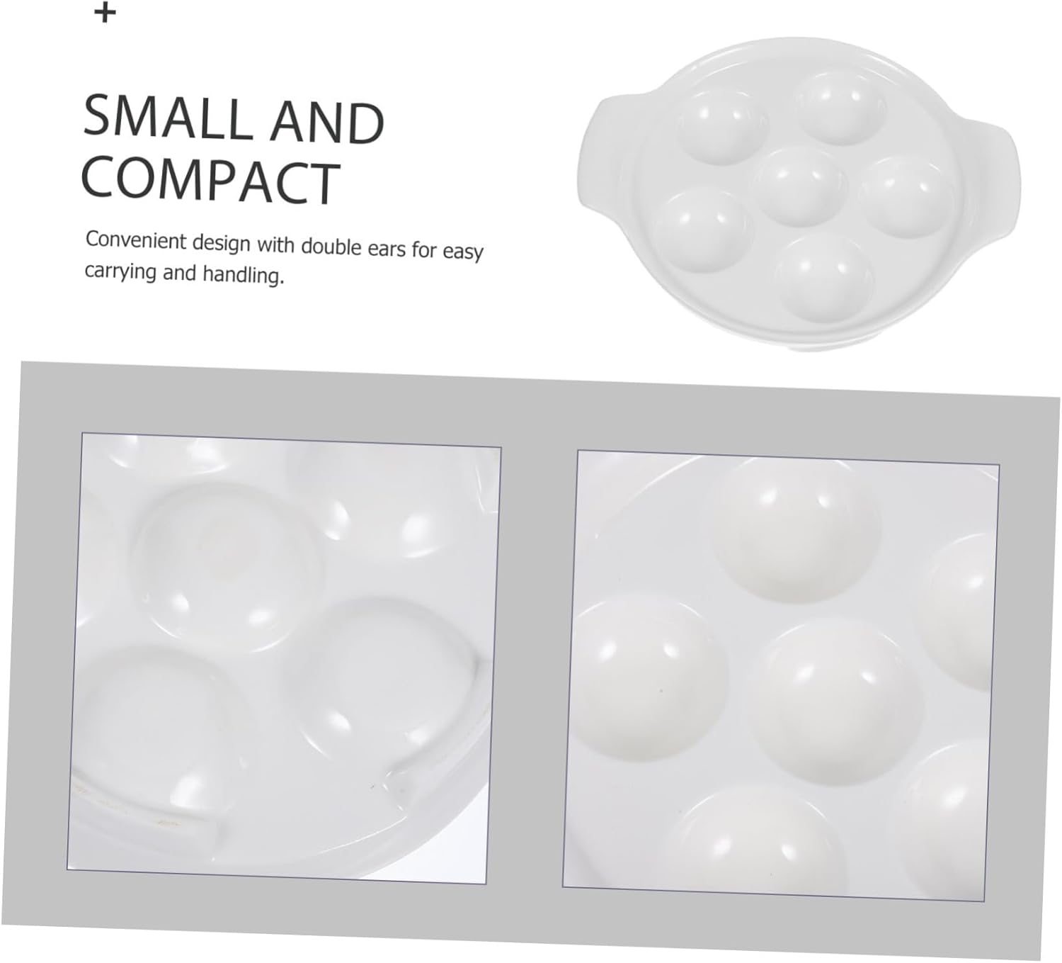 4pcs Ceramic Escargot Plates Handles Snail Baking Dish for Home Kitchen and Restaurant for Snails Shellfish and