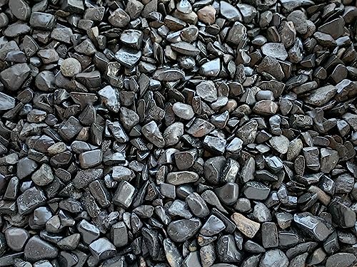 Image of GAF TREASURES 2 oz Lot Natural Black Tourmaline Semi Tumbled Gemstone Chips, Crushed Mini Crystals, Undrilled Crystal Chips (Black Tourmaline)