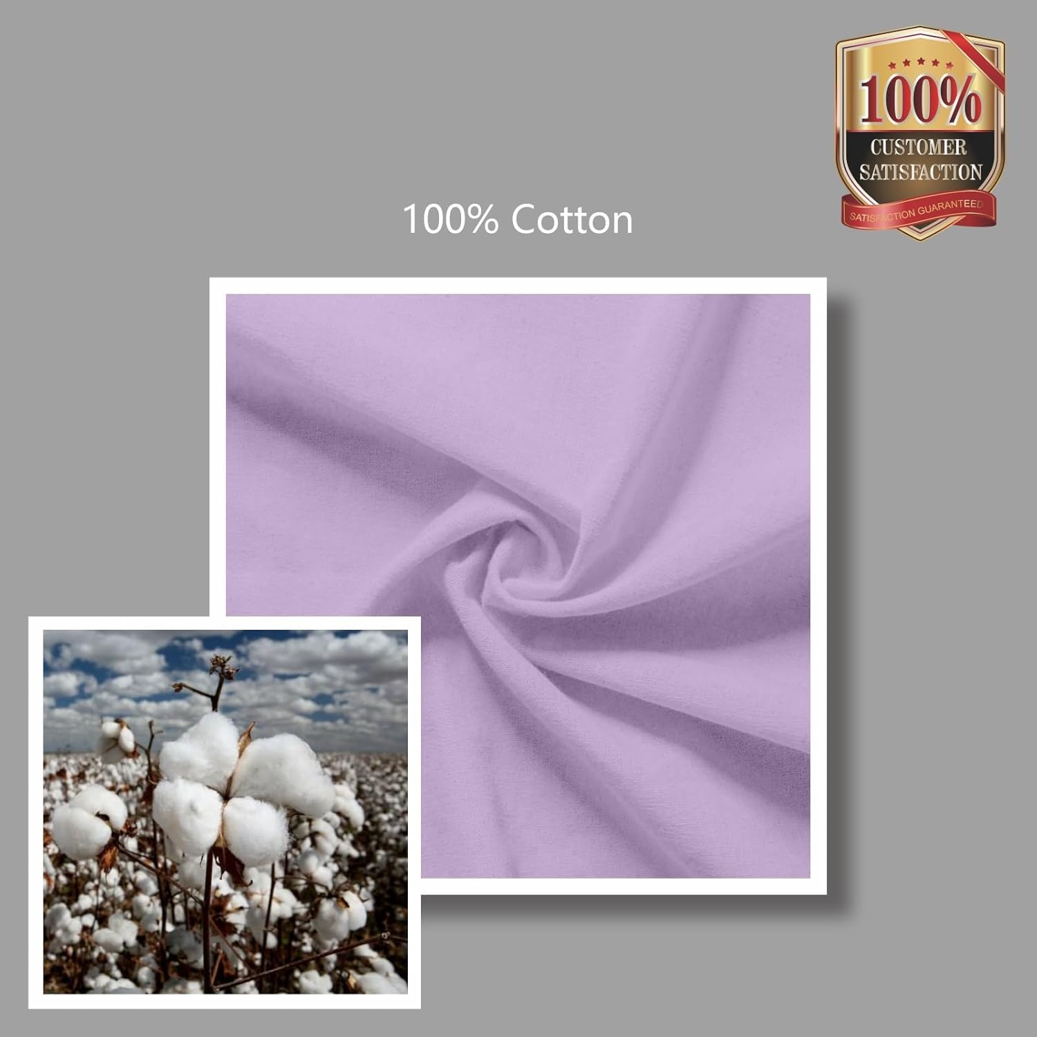 TOPDesign 12-Pack Economical 16"x15" Lavender Cotton Tote Bags, Lightweight Medium Reusable Grocery Shopping Cloth Bags, Suitable for DIY, Advertising, Promotion, Gift, Activity - Image 7