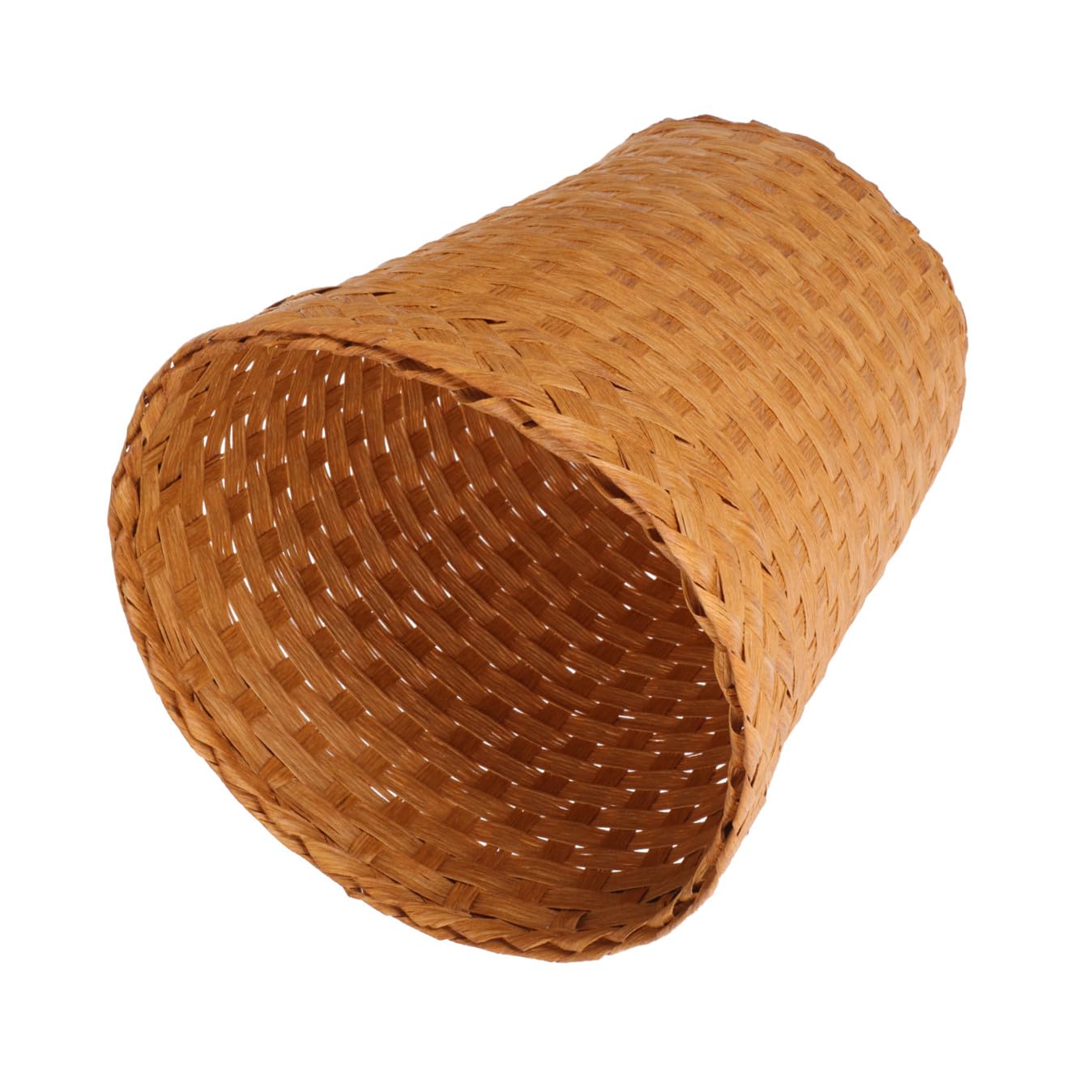 Tofficu Large-Capacity Grass Woven Storage Basket Open Top Paper Bin for Living Room and Office Organization Home Decor Wastebasket