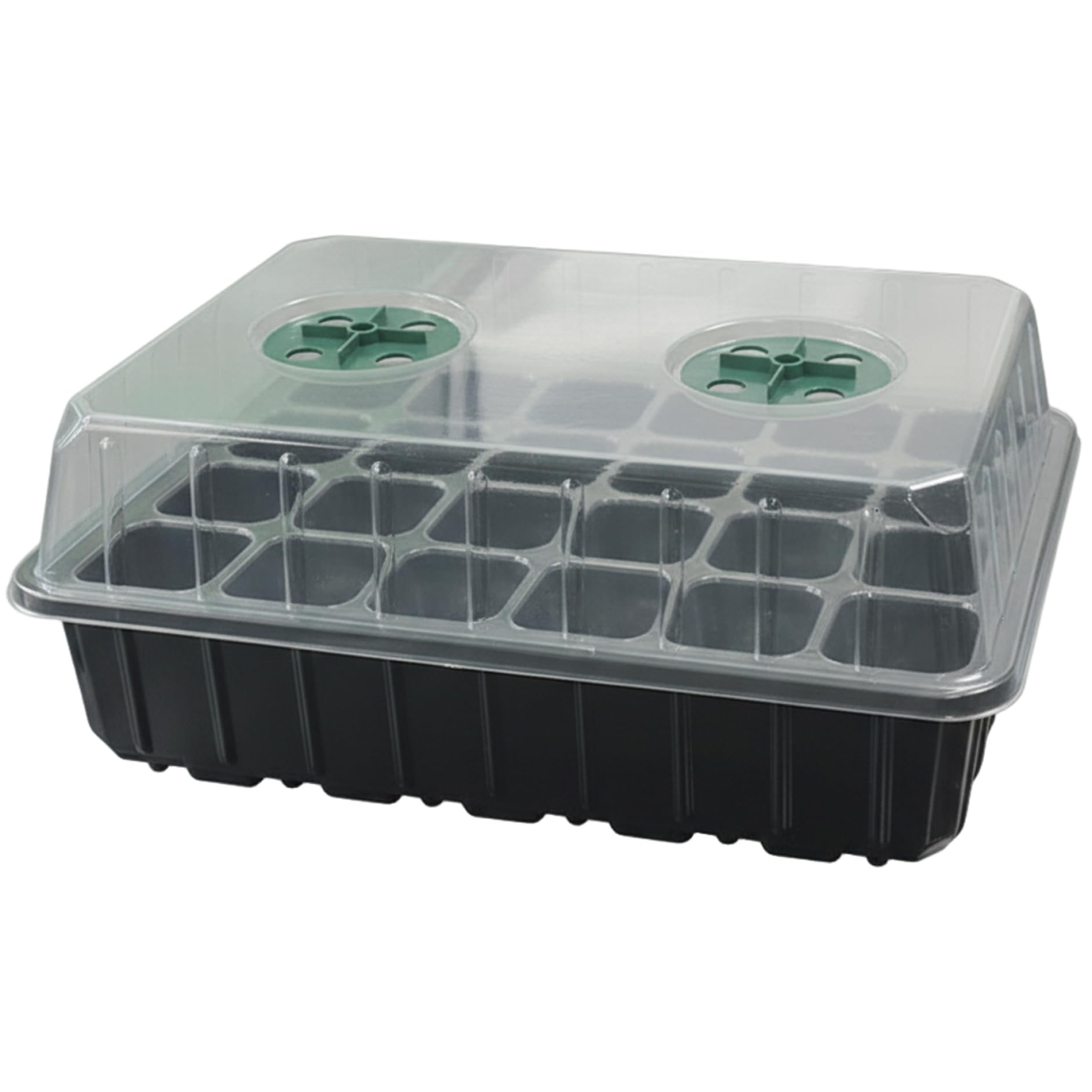 Otbushit Black Seed Starter Trays, 5Pcs 24 Cells Seedling Tray For Easy Growth Monitoring, Plant Germination Trays With Drainage Holes Reusable Gardening Supplies,