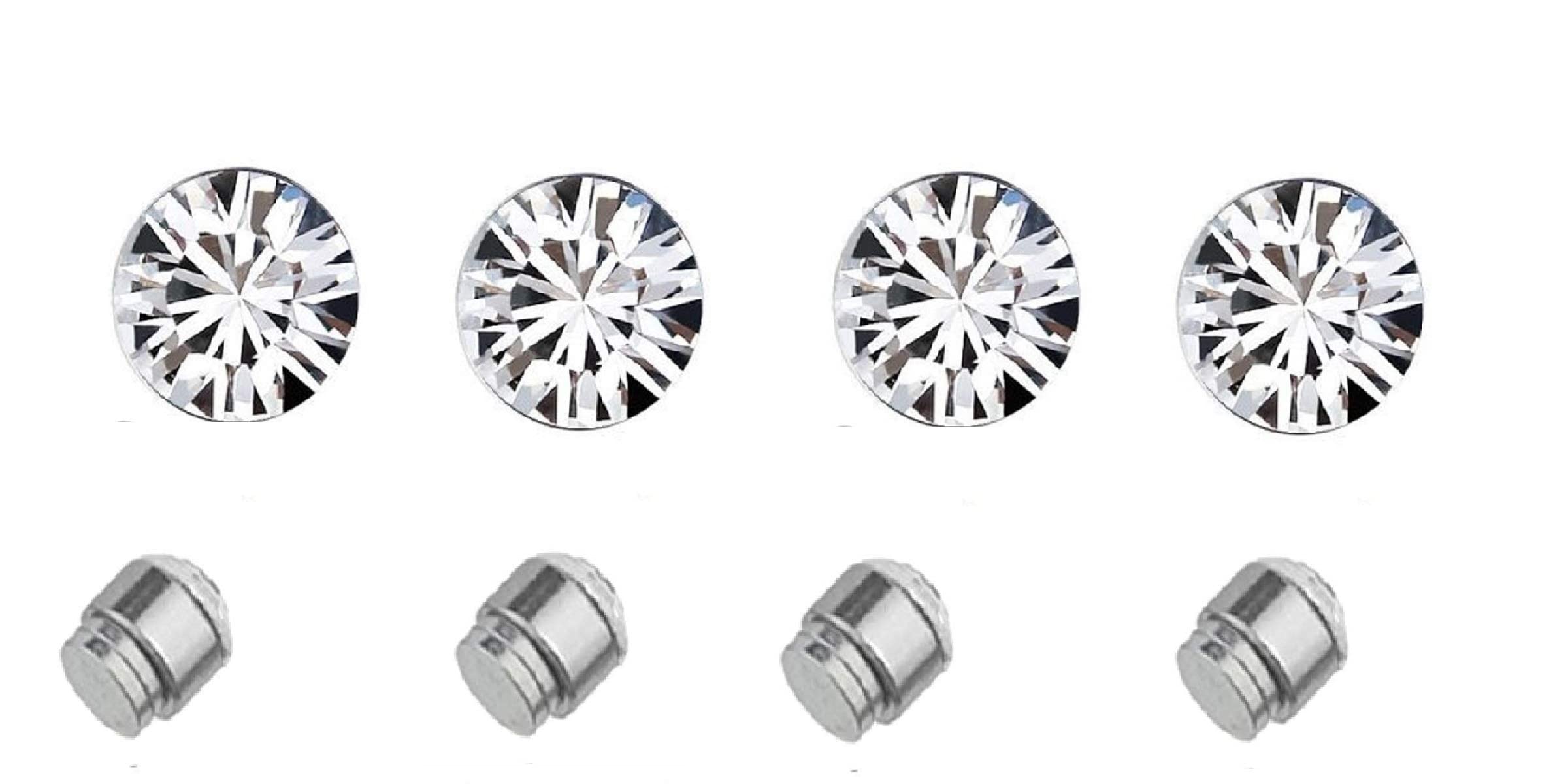 Magnetic Stainless Steel Small Magnetic Non-Piercing Stud Earrings For Men & Boys PACK OF 2