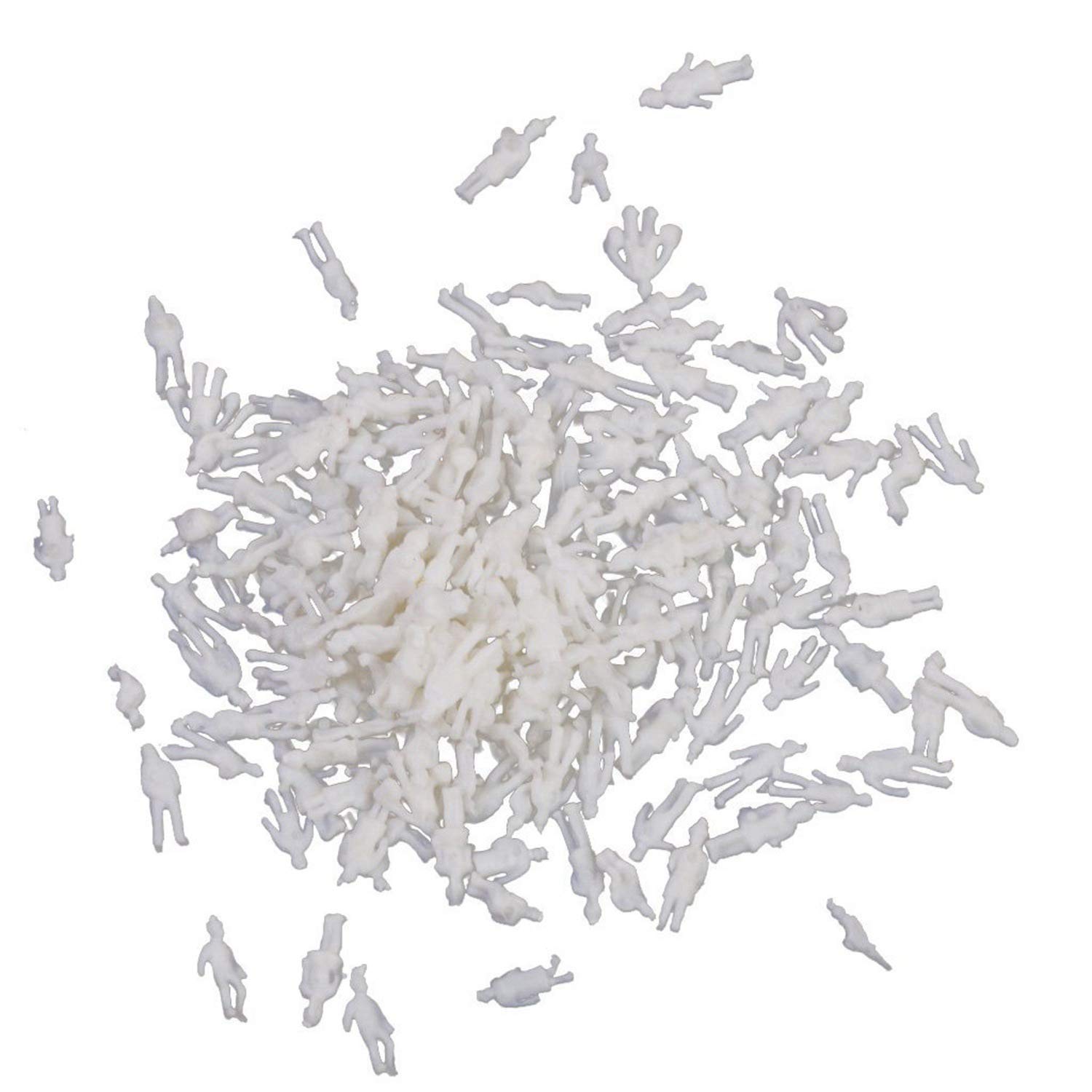 200 pezzi Modello Persone: 100Pcs Scala 1:200 & 100Pcs Scala 1:100 Modello Persone Non Verniciato Treno Figure