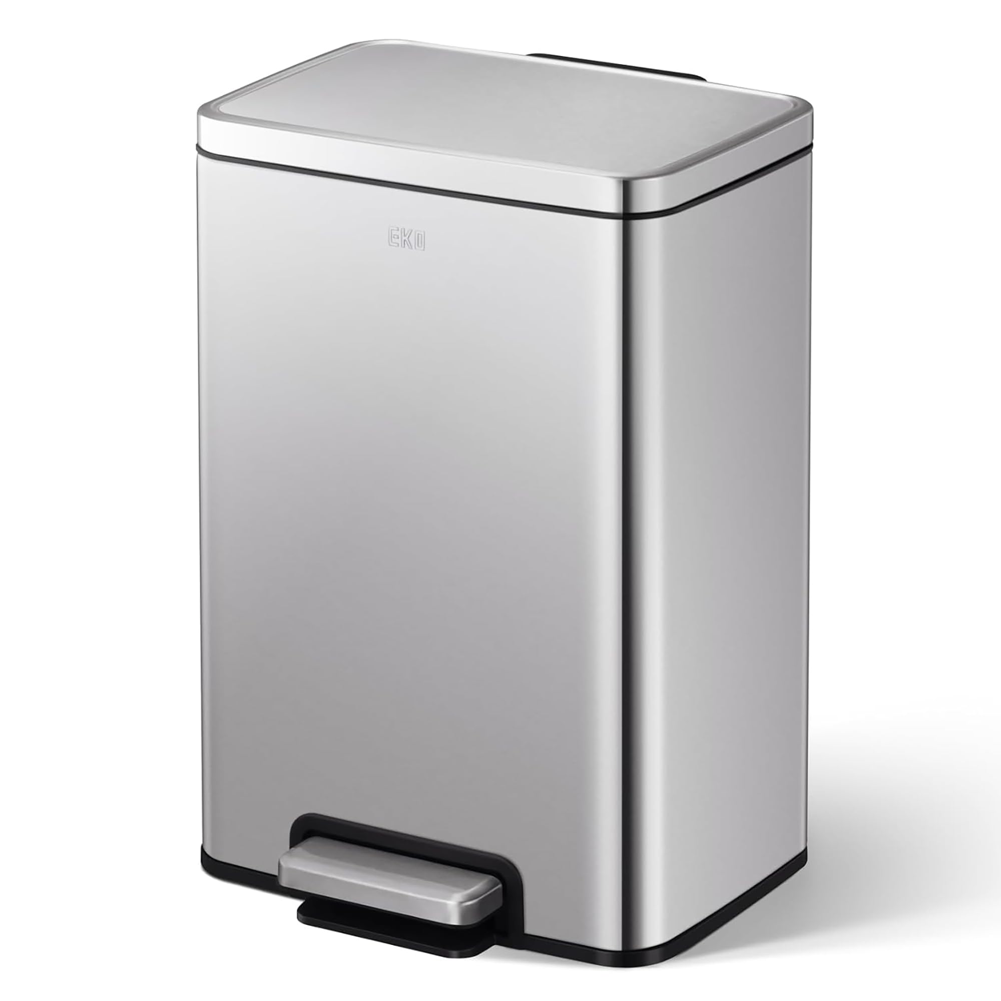 Pattumiera EKO Madison 20L in Acciaio Spazzolato, pattumiera per rifiuti da Cucina, Pedale Resistente, pattumiera per Bagno, Chiusura Ammortizzata, pattumiere, pattumiere per Bagno