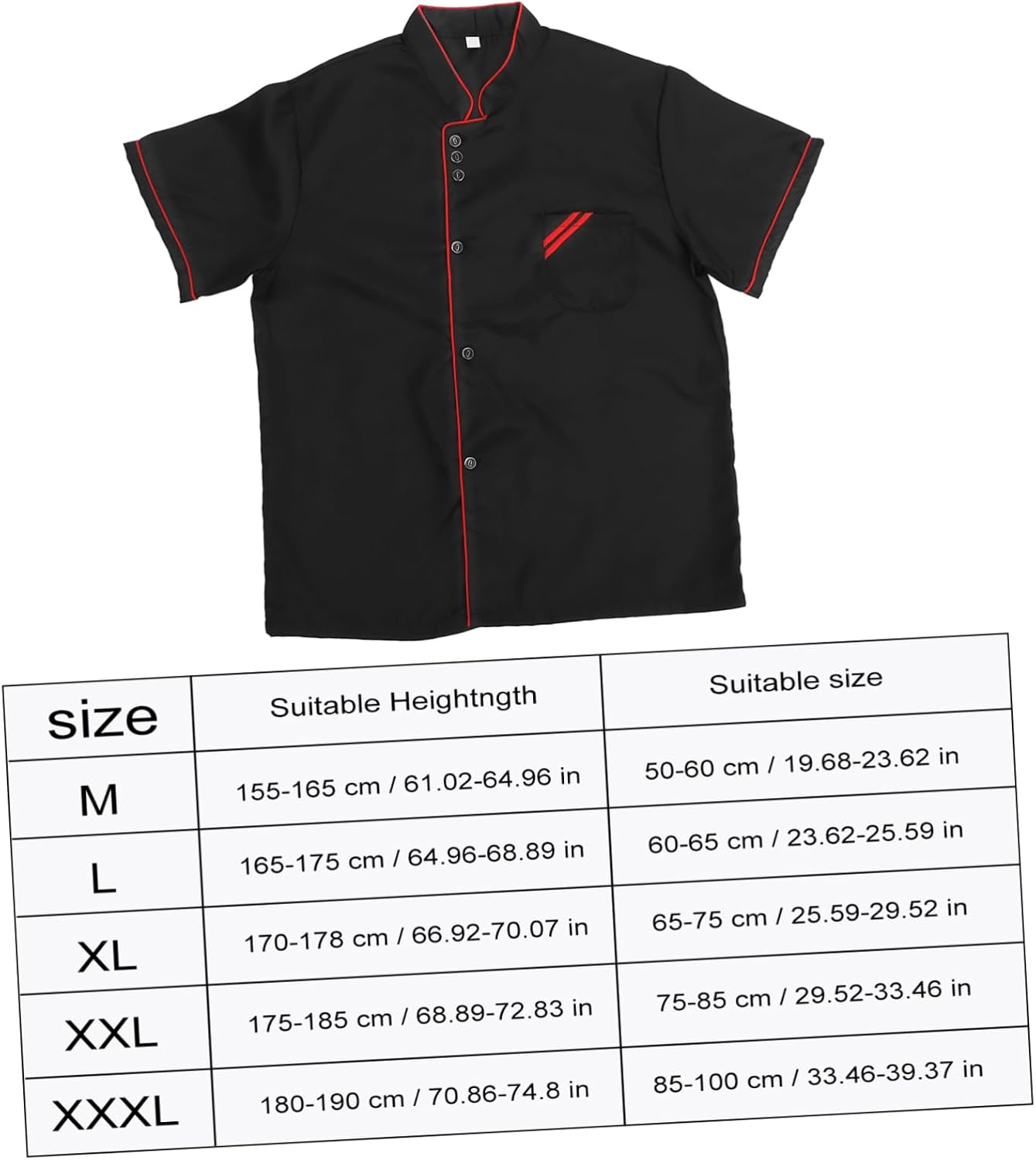 Chef Coats for Men Short Sleeve Chef Jacket Oil-resistant and Easy to Wash Catering Uniform