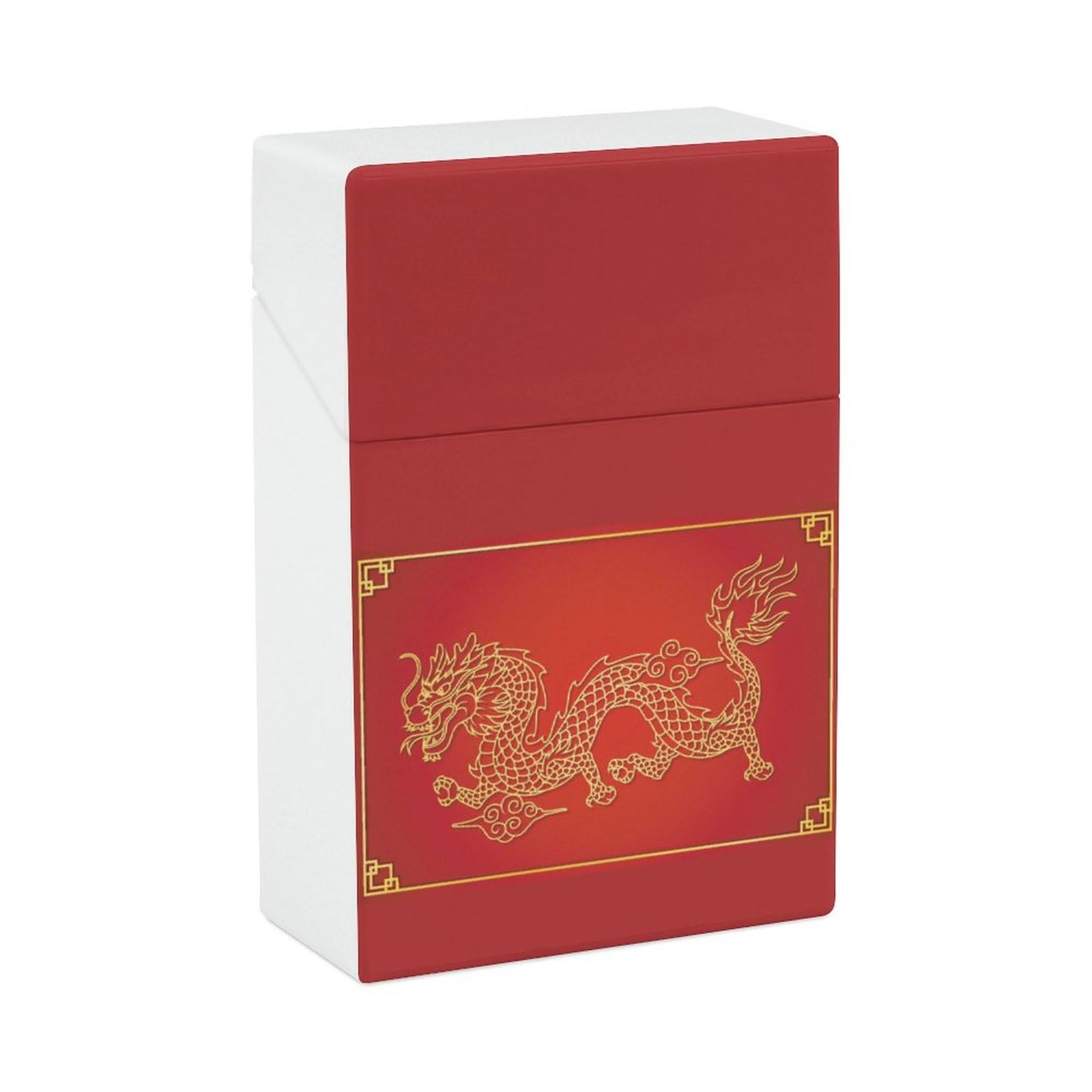Chinese Gold Dragon Cigarette Case Holder Box Regular Size for Men Dad :  Amazon.co.uk: Fashion