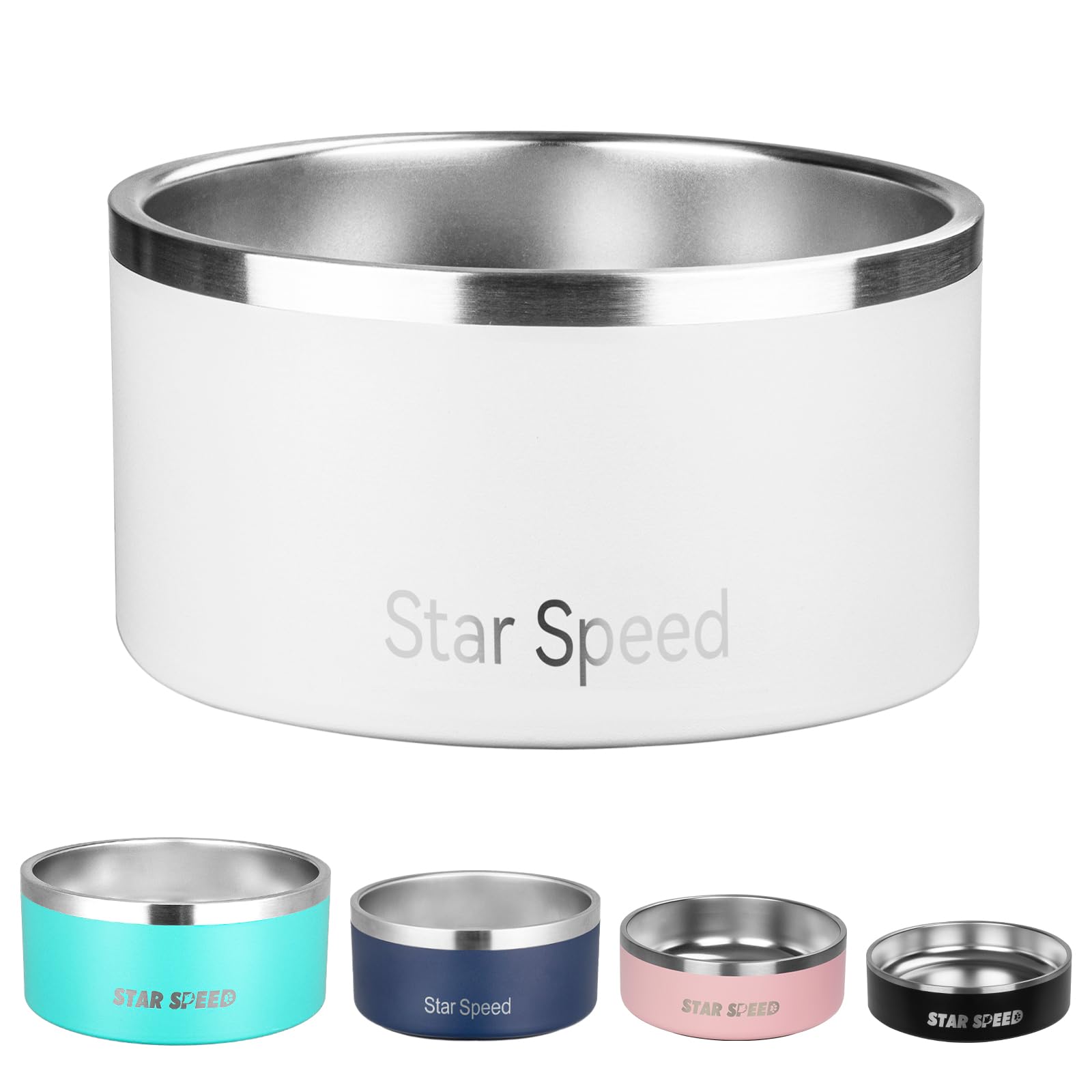 200oz Large Stainless Steel Dog Bowl. Extra Large Dog Water Bowls for Large Dogs with Rubber Bottom, Drop Resistant and Durable, Keeps Cold, Fits